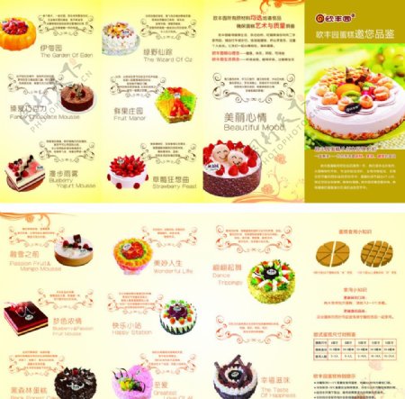 蛋糕店促销折页