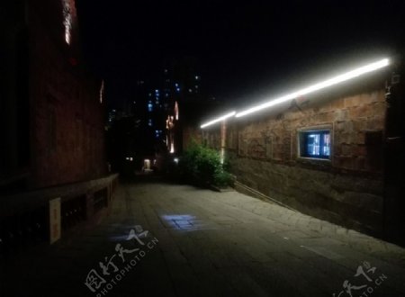 泉州晋江五店市古厝小巷子夜景