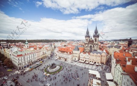 俯瞰布拉格老城广场