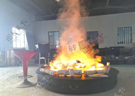 壁炉篝火