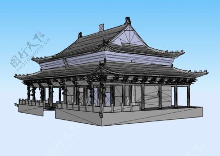 晋祠圣母殿3D模型