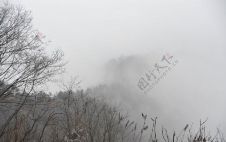 雾中云彩山