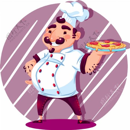 意大利披萨厨师的背景