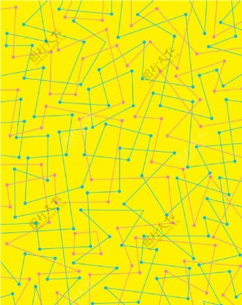 黄色矢量循环错乱线条背景底纹