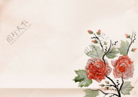 水彩花卉底纹背景