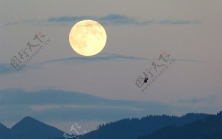 月亮满月直升机