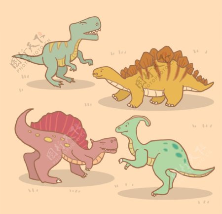 手工绘制的恐龙