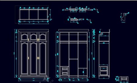CAD衣柜源文件一字型
