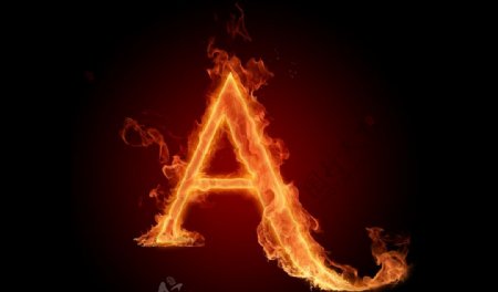 火焰素材超酷酷炫字母A