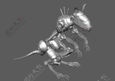 精致机械老鼠maya3d模型