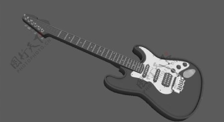 精致吉他maya3d模型