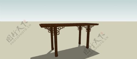 中式古典雕花桌子
