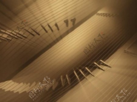 中国风古琴旋律元素影视背景素材