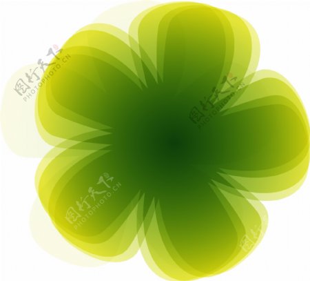 绿色花朵矢量素材