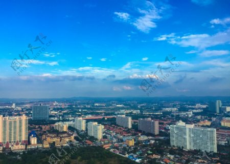 泰国芭提雅56楼观光塔顶看全景