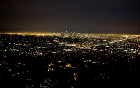 城市夜景俯瞰