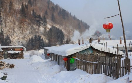 中国雪乡民居