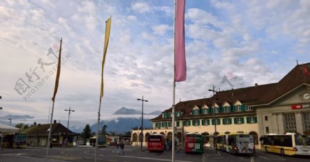 瑞士日内瓦火车站的清晨
