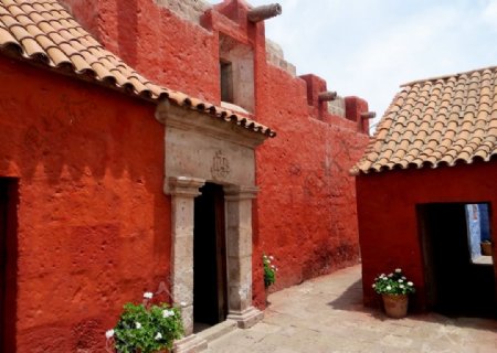 红漆墙古代建筑