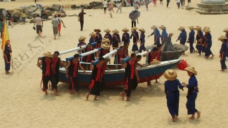 祭海沙滩蓝天阳光