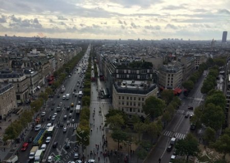 巴黎市中心俯瞰