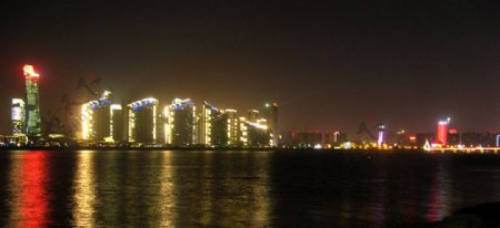 浏阳河入江口夜景