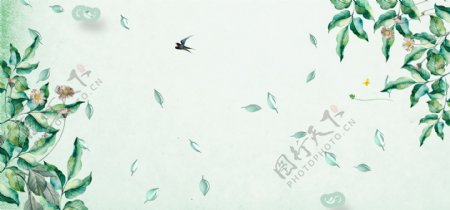 二十四节气春分清新banner
