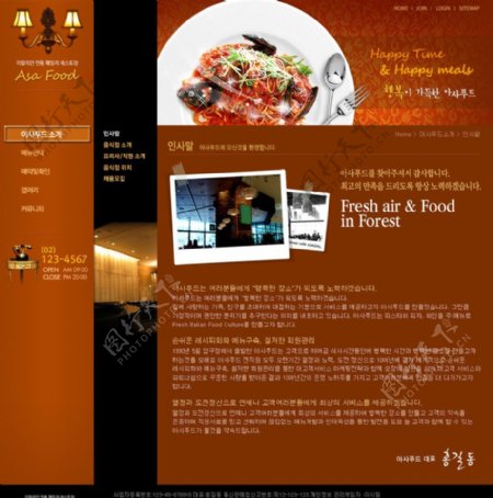 餐饮美食网站设计