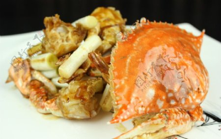 姜葱炒梭子蟹