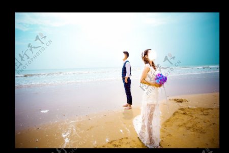 海边婚纱照