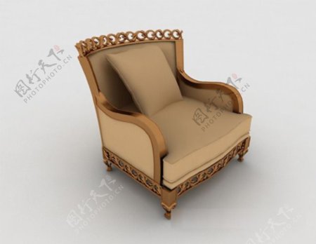 欧式复古沙发3d模型下载
