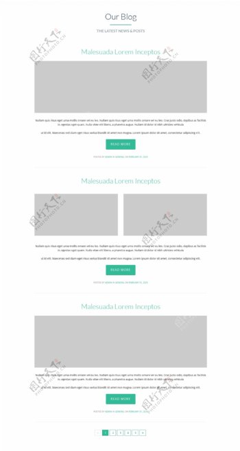 博客网站设计模板网页UI
