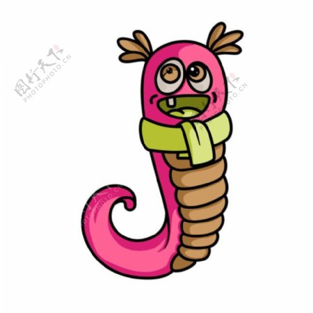 粉色蛇动物J图片