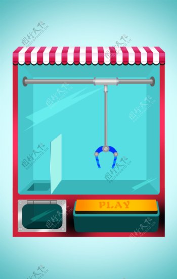 抓娃娃机移动端网页设计平面广告游戏机电玩