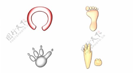动物爪子图标设计