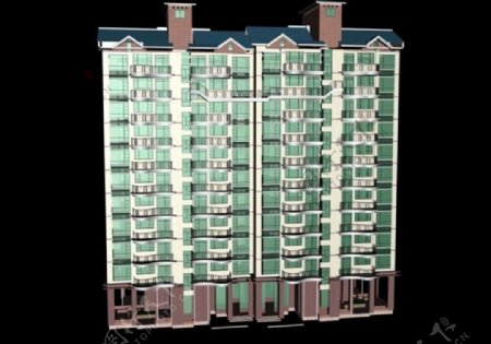 MAX现代楼房3d模型
