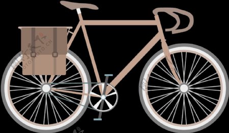 手绘自行车插画免抠png透明图层素材