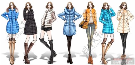 7款时尚女装外套设计图