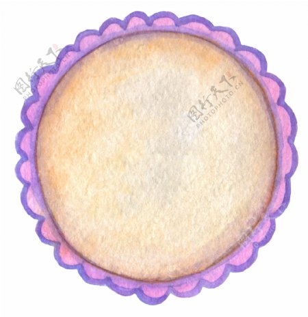 太阳花花边饼图片素材