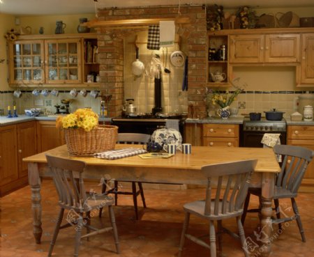 复古风格厨房装饰设计图片