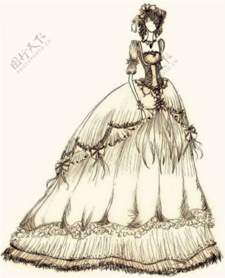 时尚公主长裙设计图