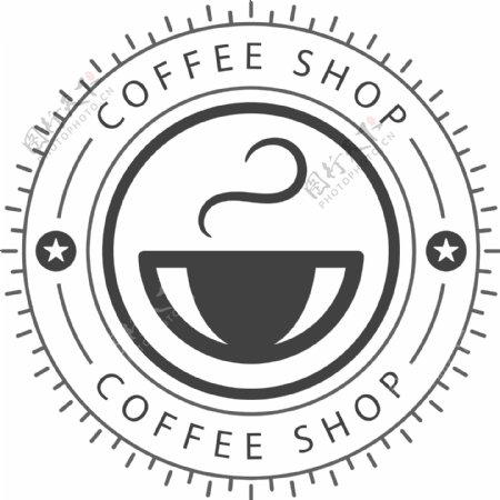 复古咖啡餐厅标志