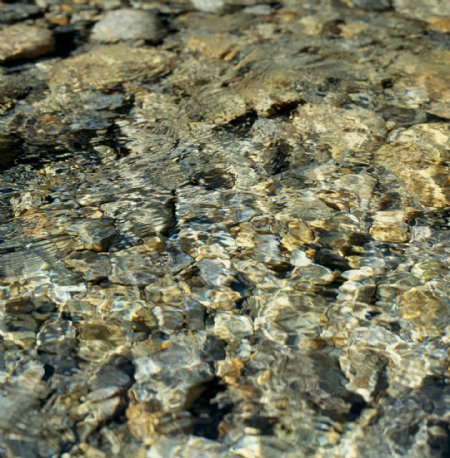 岩石上河流景观图片