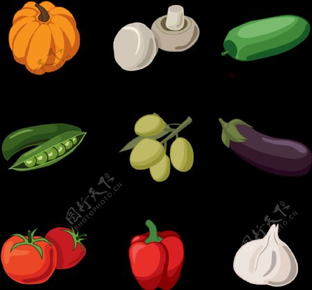 写实的各种蔬菜免抠png透明图层素材