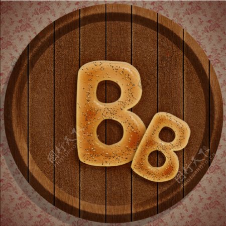 面包字母设计效果图