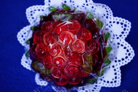 玫瑰花形的糖果