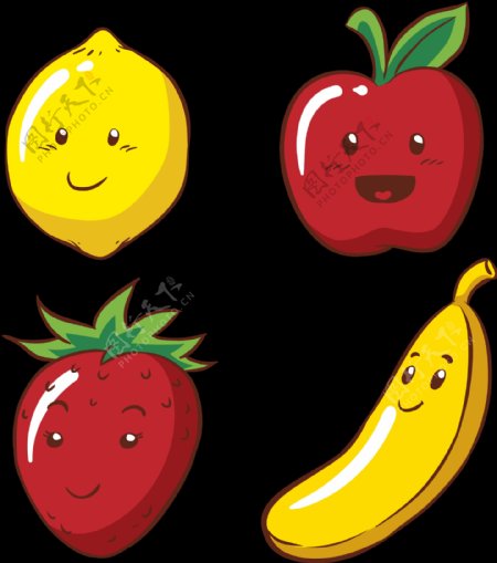 可爱水果表情图标免抠png透明图层素材