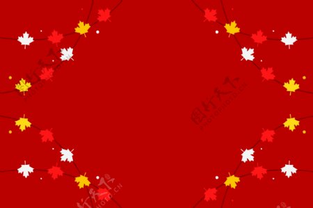 红色鲜花边框免抠png透明图层素材