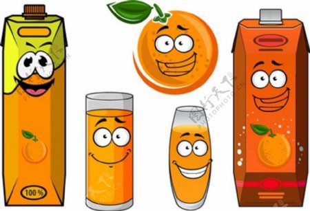 橘色橙子汁饮料背景图