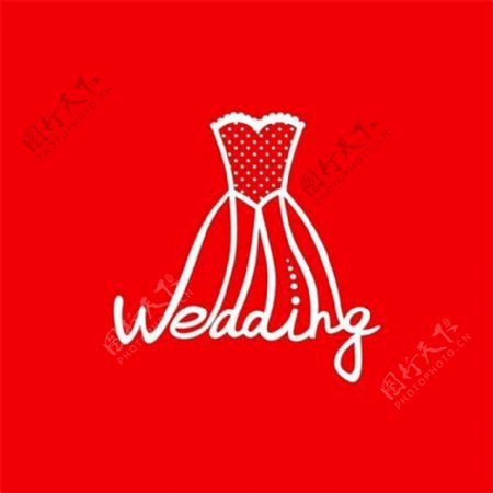 婚礼礼服标志图片